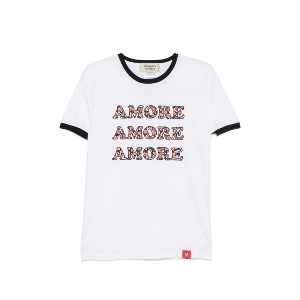 Alessandro Enriquez Women Amore Print Cotton T-Shirt